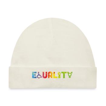 equality - Baby Premium Organic Mütze - Naturweiß - Vorne