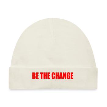 be the change - Baby Premium Organic Mütze - Naturweiß - Vorne