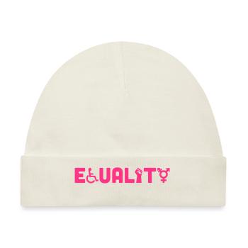 equality - Baby Premium Organic Mütze - Naturweiß - Vorne