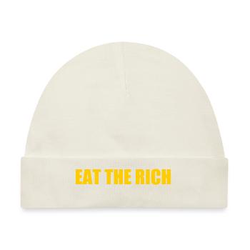 Eat the rich - Baby Premium Organic Mütze - Naturweiß - Vorne