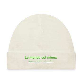 GEEK HUMOR LUSTIGER WITZ - Baby Premium Organic Mütze - Naturweiß - Vorne
