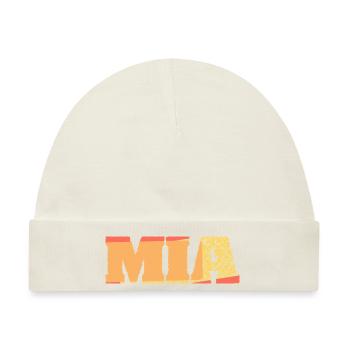 Name Mia - Baby Premium Organic Mütze - Naturweiß - Vorne