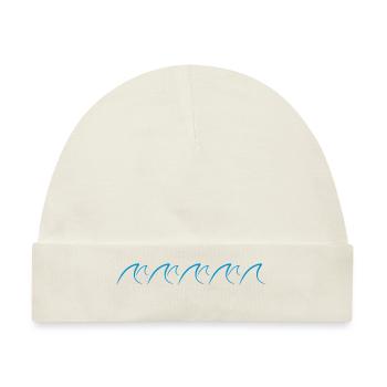 Waves Design - Baby Premium Organic Mütze - Naturweiß - Vorne