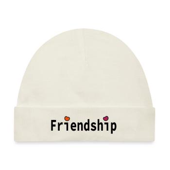 Friendship Freundschaft Freunde Freundin Freund - Baby Premium Organic Mütze - Naturweiß - Vorne