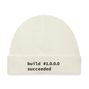 Baby Programmieren - Build succeeded - Baby Premium Organic Mütze - Naturweiß - Vorne
