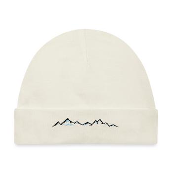 BERGE Gebirge Landschaft Silhouette Panorama - Baby Premium Organic Mütze - Naturweiß - Vorne