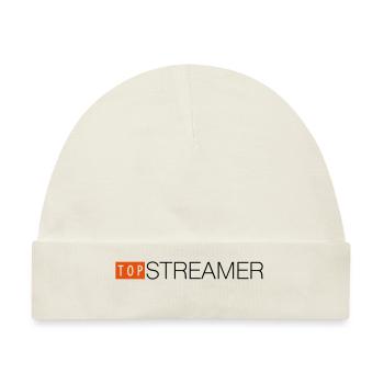 Top Streamer social media shirt - Baby Premium Organic Mütze - Naturweiß - Vorne