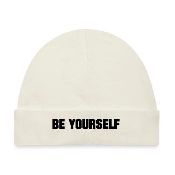 BE YOURSELF - Baby Premium Organic Mütze - Naturweiß - Vorne