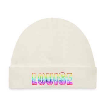 louise rs regenbogen - Baby Premium Organic Mütze - Naturweiß - Vorne
