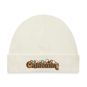 California Retro Style with Flowers - Baby Premium Organic Mütze - Naturweiß - Vorne