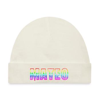 mateo rs regenbogen - Baby Premium Organic Mütze - Naturweiß - Vorne