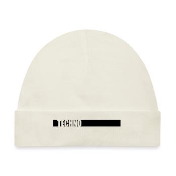 Musik Techno Logo - Baby Premium Organic Mütze - Naturweiß - Vorne