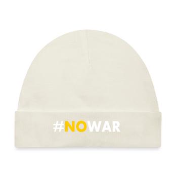 No war - Baby Premium Organic Mütze - Naturweiß - Vorne