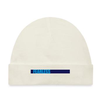 fearless Text Zitat Design - Baby Premium Organic Mütze - Naturweiß - Vorne