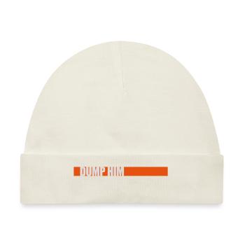 dump him Zitat Logo - Baby Premium Organic Mütze - Naturweiß - Vorne