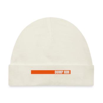 dump him Zitat Logo - Baby Premium Organic Mütze - Naturweiß - Vorne