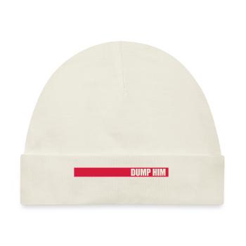 dump him Zitat Logo - Baby Premium Organic Mütze - Naturweiß - Vorne