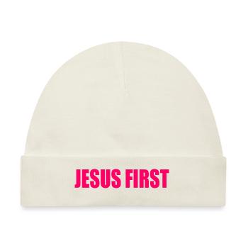 Jesus first - Baby Premium Organic Mütze - Naturweiß - Vorne