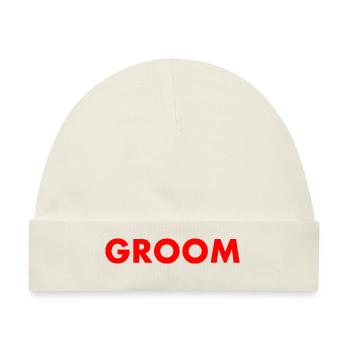 Groom - Baby Premium Organic Mütze - Naturweiß - Vorne
