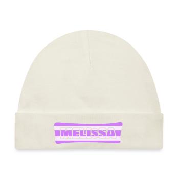 JGA für Melissa Hochzeit Jungesellin - Baby Premium Organic Mütze - Naturweiß - Vorne