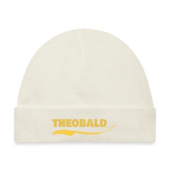 Männername Theobald - Baby Premium Organic Mütze - Naturweiß - Vorne