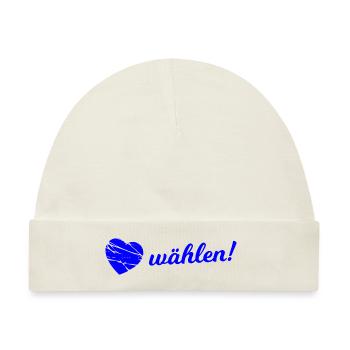 Jetzt die Blauen wählen - Baby Premium Organic Mütze - Naturweiß - Vorne