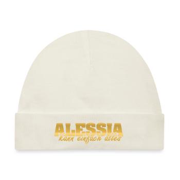 Frau Alessia - Baby Premium Organic Mütze - Naturweiß - Vorne