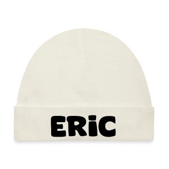 Name - Eric - Baby Premium Organic Mütze - Naturweiß - Vorne