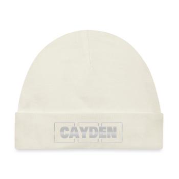 Geschenk für Cayden - Baby Premium Organic Mütze - Naturweiß - Vorne