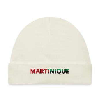 Martinique Flagge - Baby Premium Organic Mütze - Naturweiß - Vorne