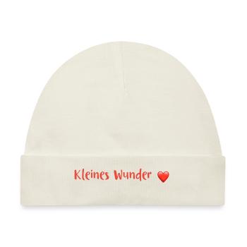 Kleines Wunder - Baby Premium Organic Mütze - Naturweiß - Vorne