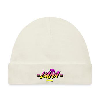 Graffiti Name Luna - Baby Premium Organic Mütze - Naturweiß - Vorne