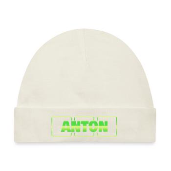 Geschenk für Anton - Baby Premium Organic Mütze - Naturweiß - Vorne