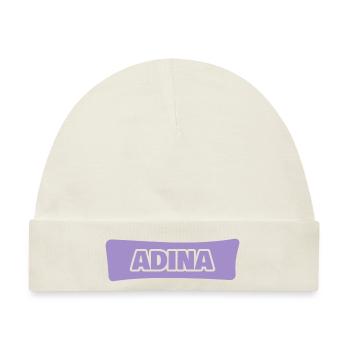 Geschenk für Adina - Baby Premium Organic Mütze - Naturweiß - Vorne