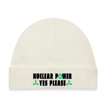 Atomkraft Ja bitte - Baby Premium Organic Mütze - Naturweiß - Vorne