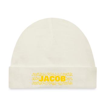 Jacob als Vorname - Baby Premium Organic Mütze - Naturweiß - Vorne