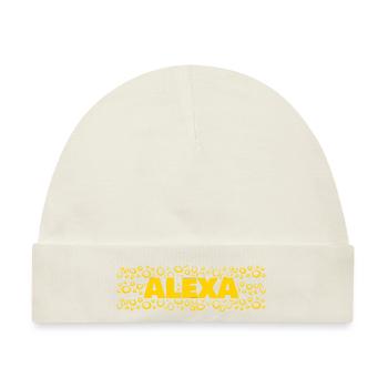 Vorname Alexa - Baby Premium Organic Mütze - Naturweiß - Vorne