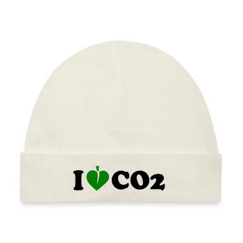 I love co2 - Baby Premium Organic Mütze - Naturweiß - Vorne