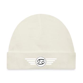 Sternzeichen Krebs, exklusives T-Shirt Design - Baby Premium Organic Mütze - Naturweiß - Vorne