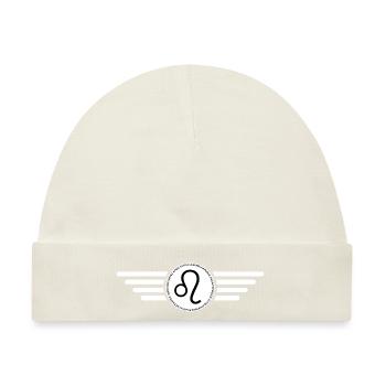 Sternzeichen Löwe, exklusives T-Shirt Design - Baby Premium Organic Mütze - Naturweiß - Vorne