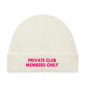 private club members only - Baby Premium Organic Mütze - Naturweiß - Vorne