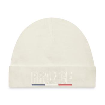 FRANKREICH Flagge und Emblem von Frankreich. Ertragen - Baby Premium Organic Mütze - Naturweiß - Vorne