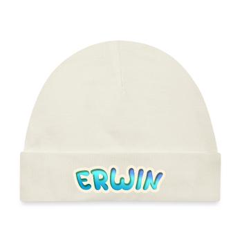 Geschenk für Erwin - Baby Premium Organic Mütze - Naturweiß - Vorne