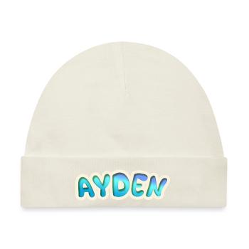 Geschenk für Ayden - Baby Premium Organic Mütze - Naturweiß - Vorne