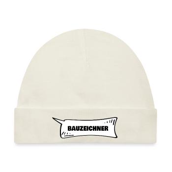 Sprechblase Bauzeichner - Baby Premium Organic Mütze - Naturweiß - Vorne