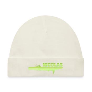 Geschenk für Nicolas - Baby Premium Organic Mütze - Naturweiß - Vorne