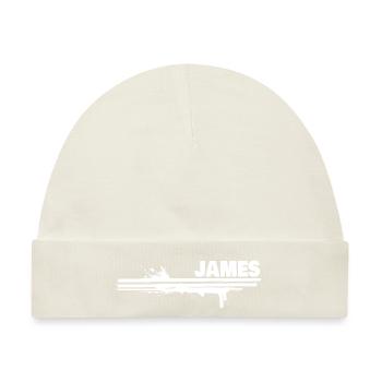 Farbklecks James - Baby Premium Organic Mütze - Naturweiß - Vorne