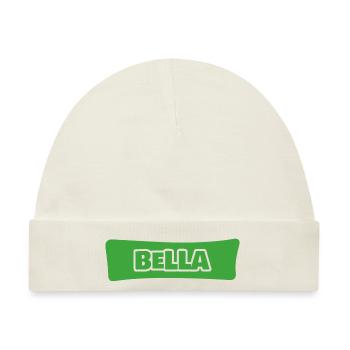 Geschenk für Bella - Baby Premium Organic Mütze - Naturweiß - Vorne