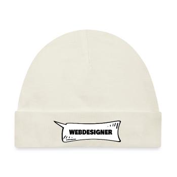 Sprechblase Webdesigner - Baby Premium Organic Mütze - Naturweiß - Vorne