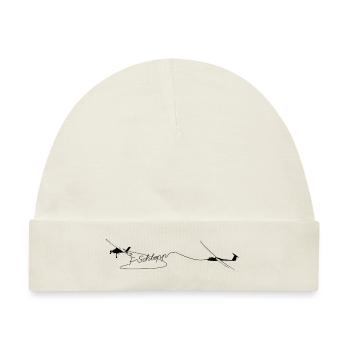 Segelflugzeug Segelfliegen Segelflieger - Baby Premium Organic Mütze - Naturweiß - Vorne